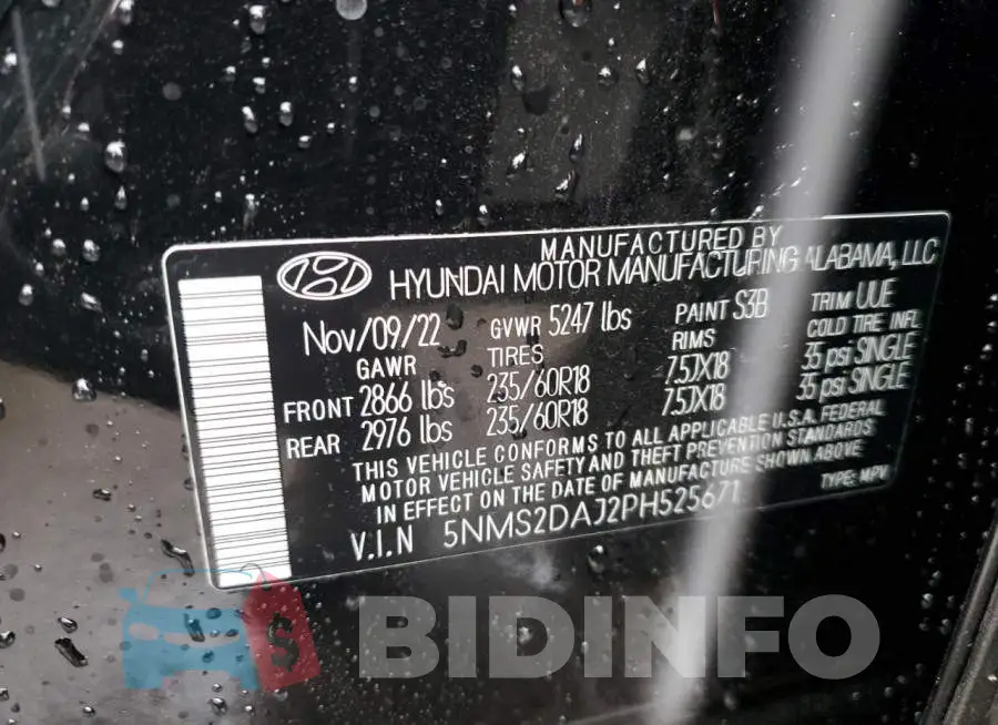 5NMS2DAJ2PH525671 Photo# 13