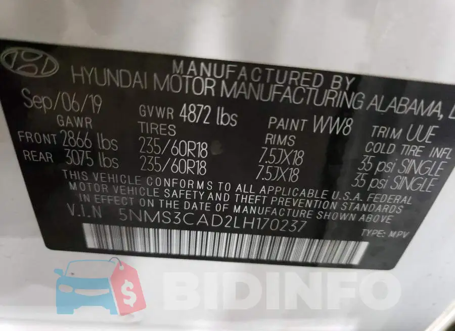 5NMS3CAD2LH170237 Photo# 14