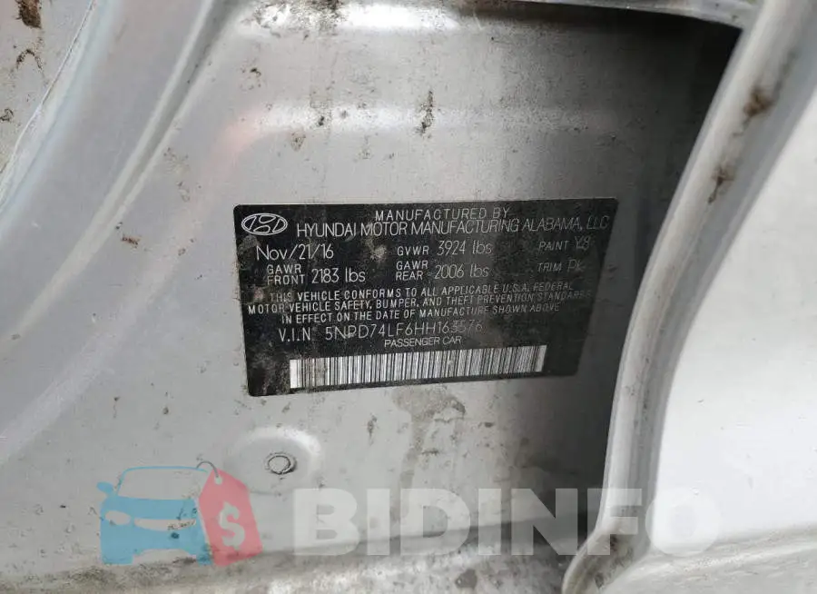 5NPD74LF6HH163576 Photo# 12