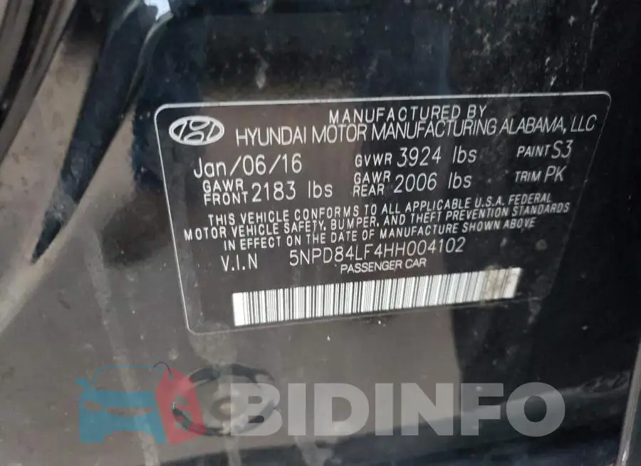 5NPD84LF4HH004102 Photo# 13