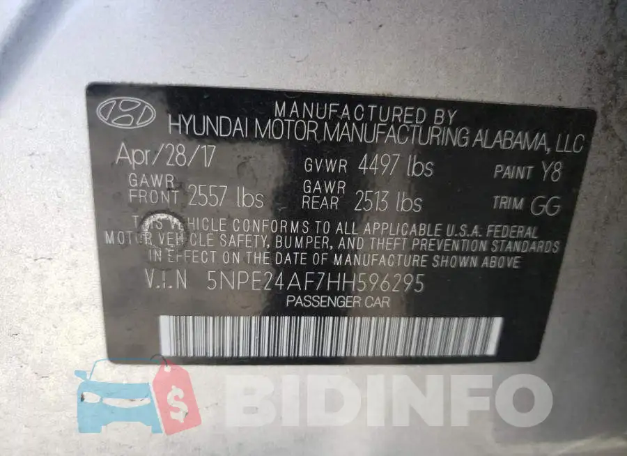 5NPE24AF7HH596295 Photo# 12