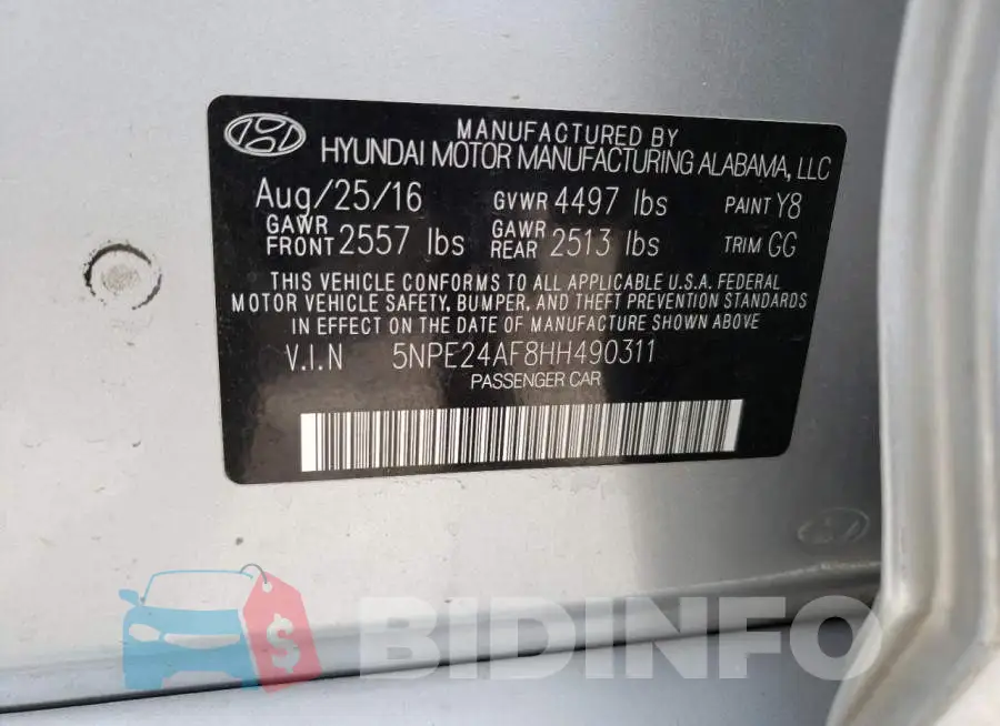 5NPE24AF8HH490311 Photo# 12