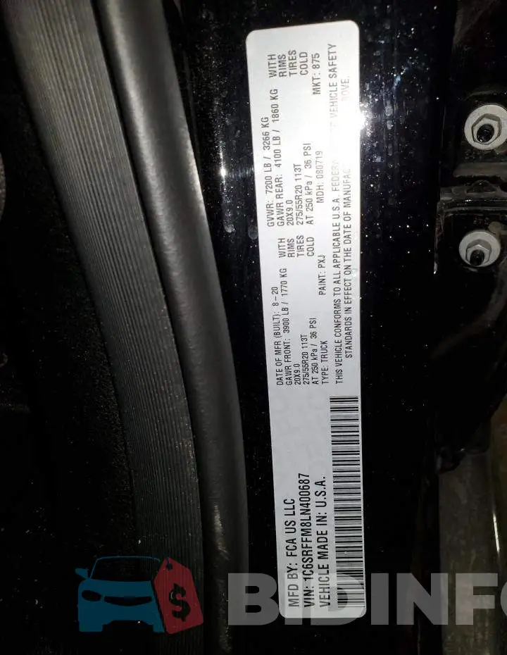 1C6SRFFM8LN400687 Photo# 12