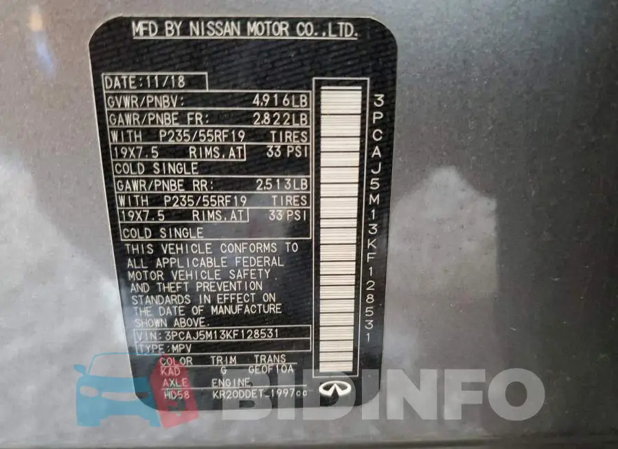 3PCAJ5M13KF128531 Photo# 14