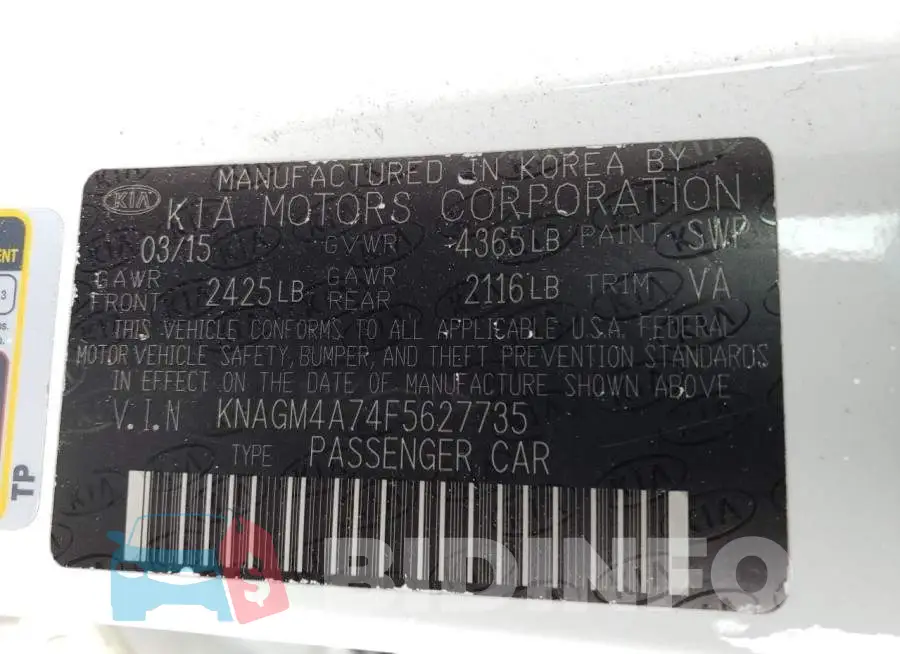KNAGM4A74F5627735 Photo# 12