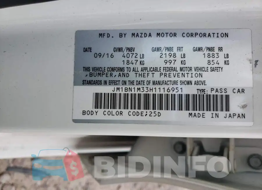 JM1BN1M33H1116951 Photo# 13