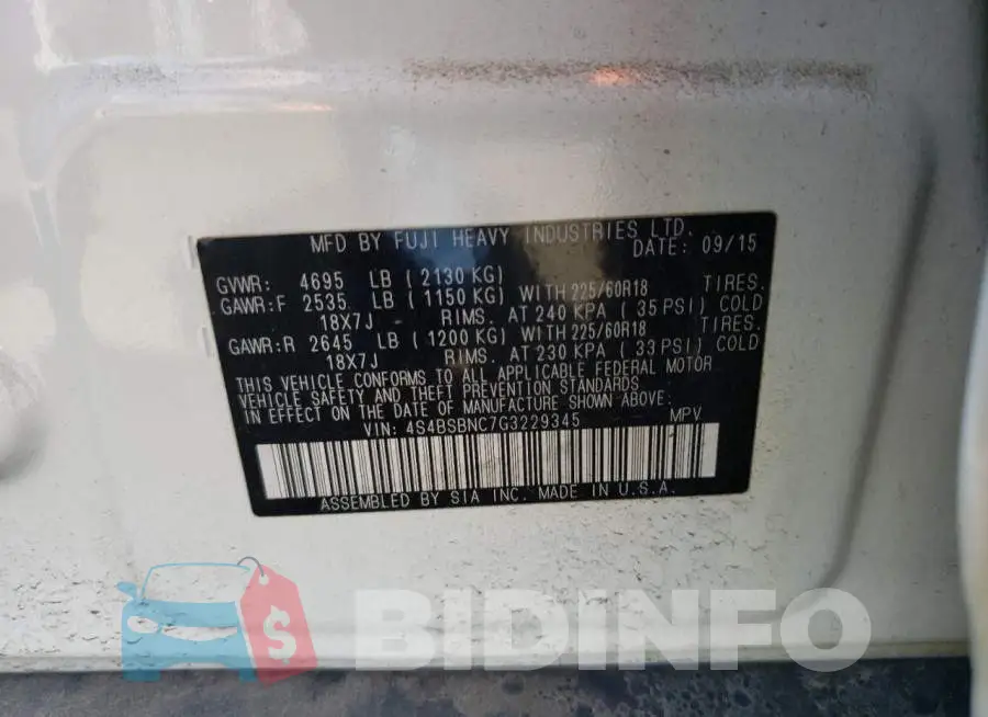 4S4BSBNC7G3229345 Photo# 12