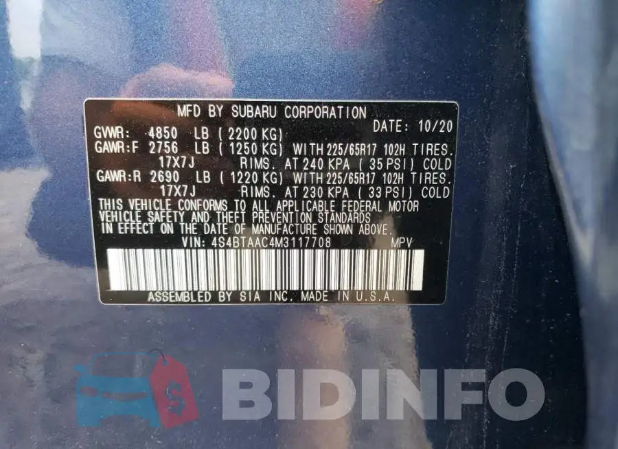 4S4BTAAC4M3117708 Photo# 13