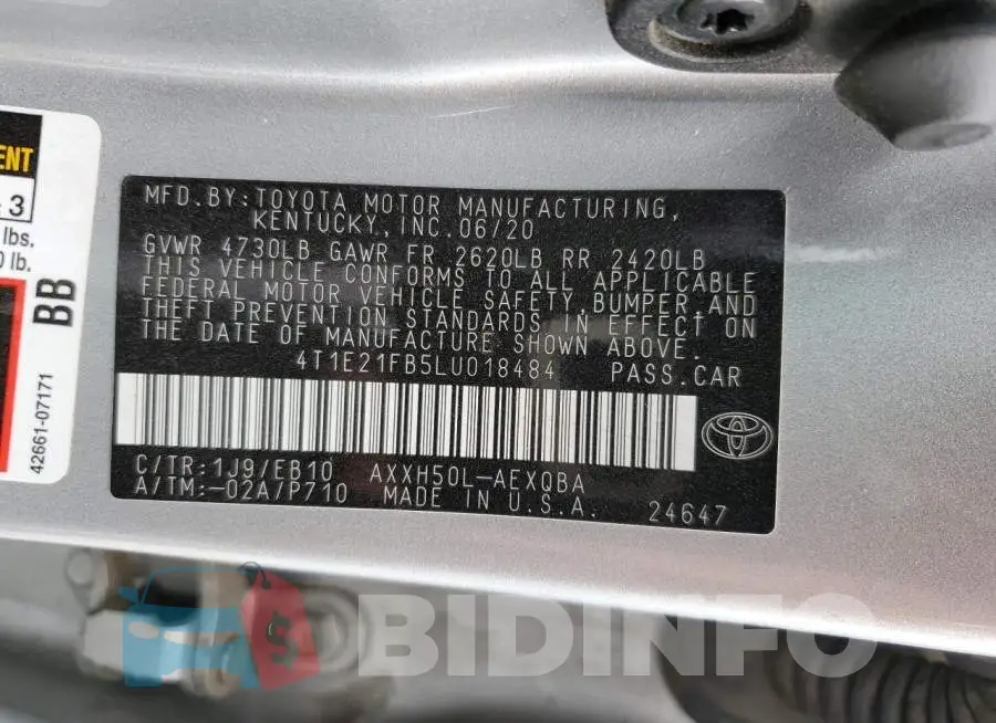 4T1E21FB5LU018484 Photo# 13