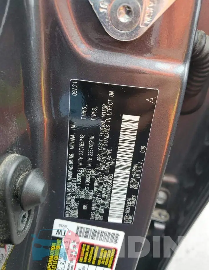 5TDGZRBH7MS558393 Photo# 13