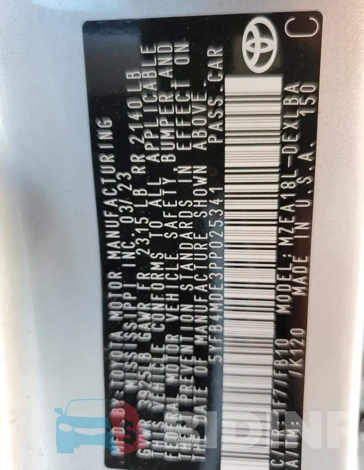5YFB4MDE3PP025341 Photo# 12
