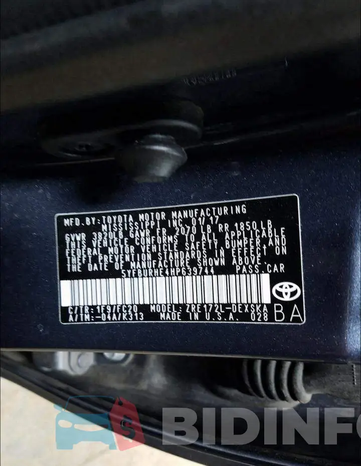 5YFBURHE4HP639744 Photo# 10