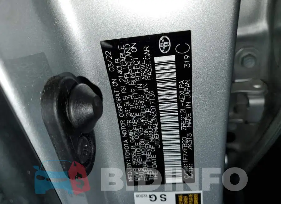 JTDEPMAE3N3017139 Photo# 12