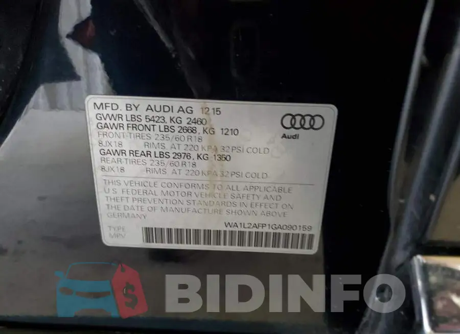WA1L2AFP1GA090159 Photo# 14