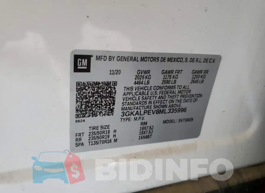3GKALPEV8ML335996 Photo# 12