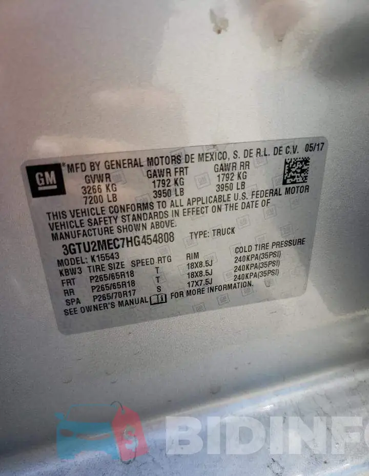 3GTU2MEC7HG454808 Photo# 12