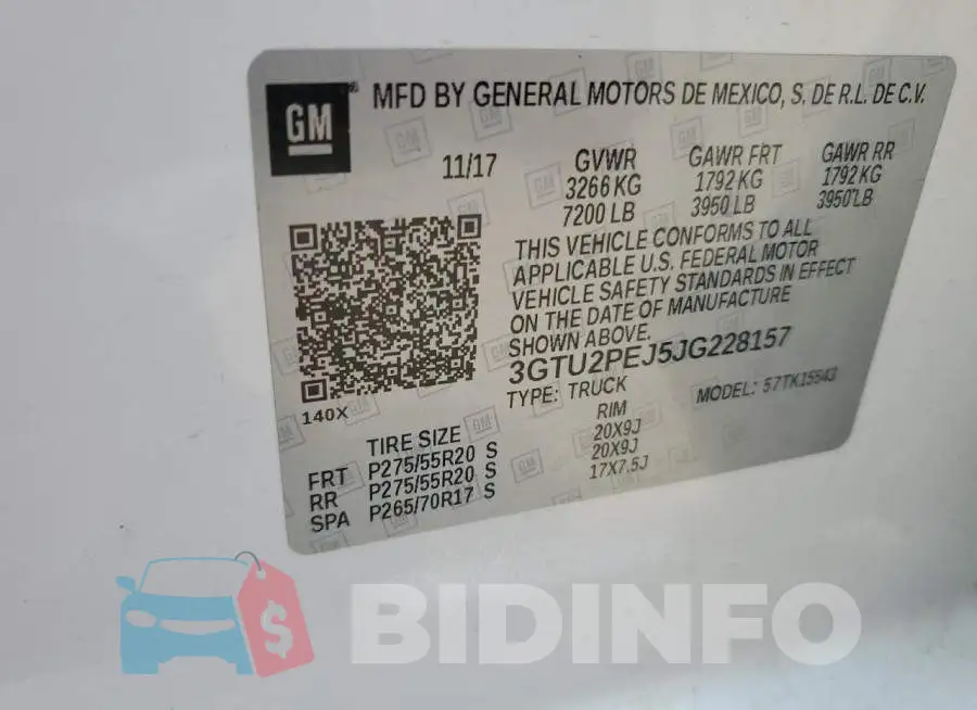 3GTU2PEJ5JG228157 Photo# 12