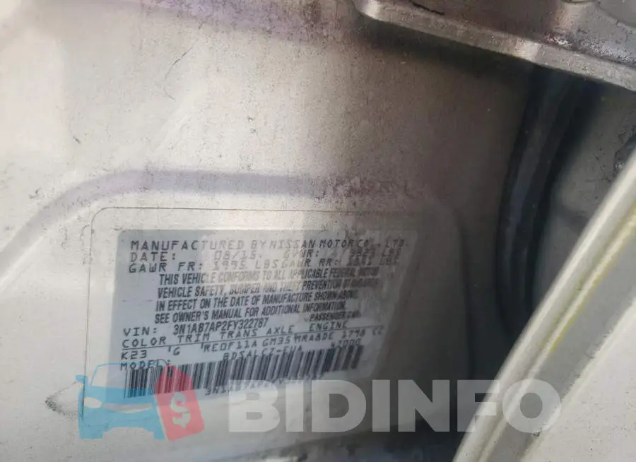 3N1AB7AP2FY322787 Photo# 13