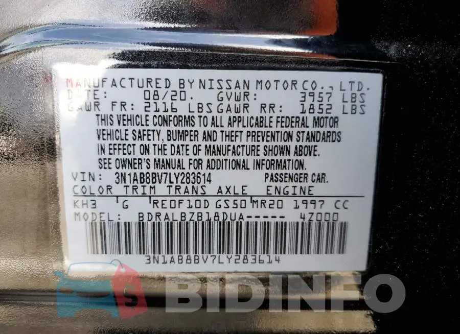 3N1AB8BV7LY283614 Photo# 13
