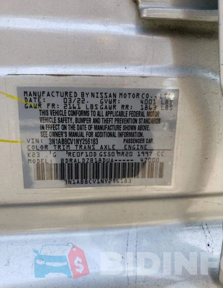 3N1AB8CV1NY256183 Photo# 12