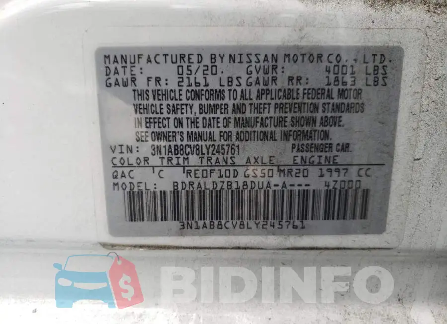 3N1AB8CV8LY245761 Photo# 12