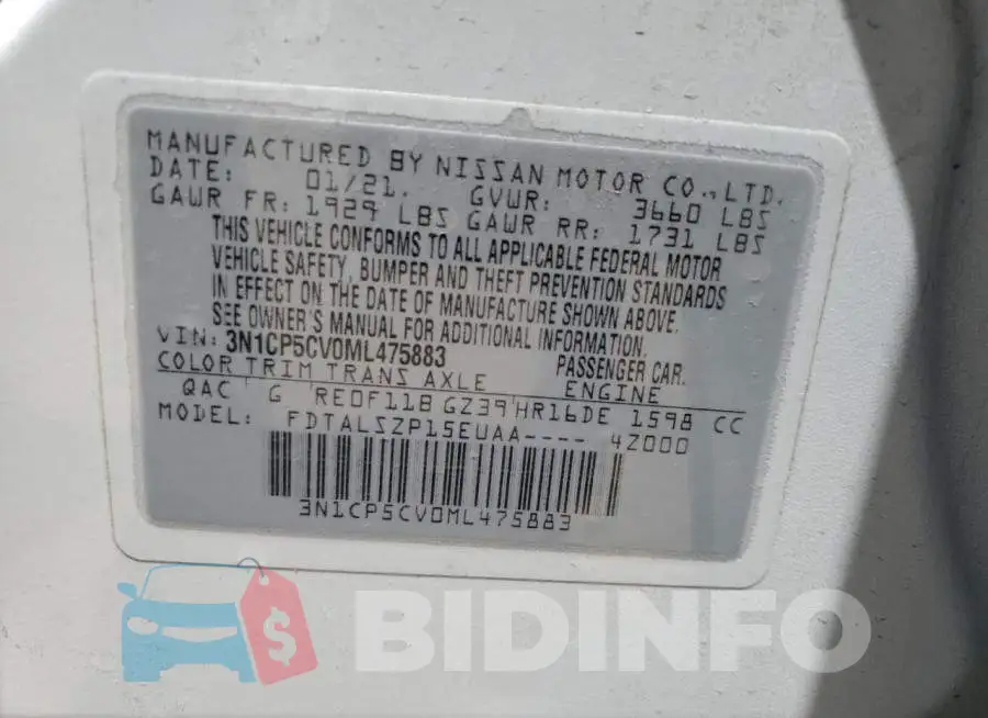 3N1CP5CV0ML475883 Photo# 12