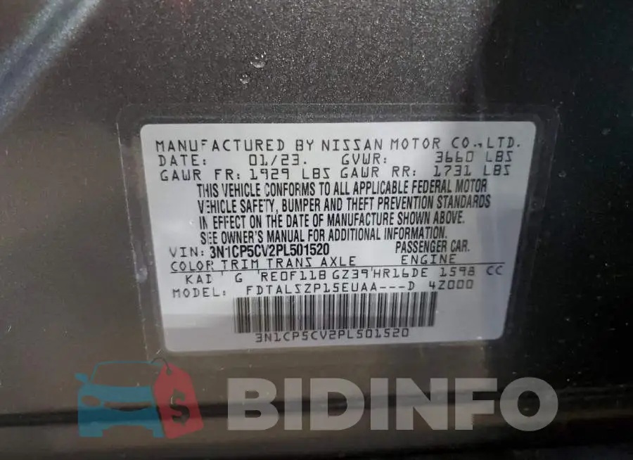 3N1CP5CV2PL501520 Photo# 12
