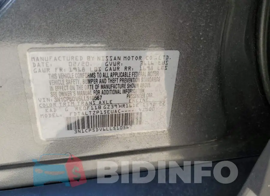 3N1CP5DV6LL510567 Photo# 13