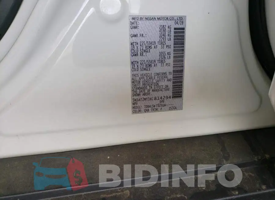 5N1AT2MT1KC814294 Photo# 13