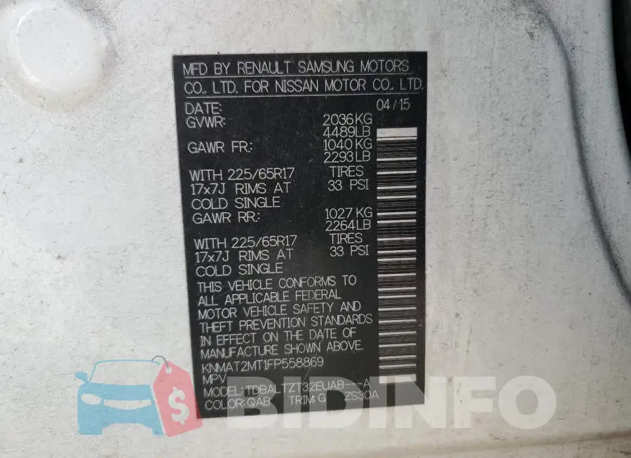 KNMAT2MT1FP558869 Photo# 14