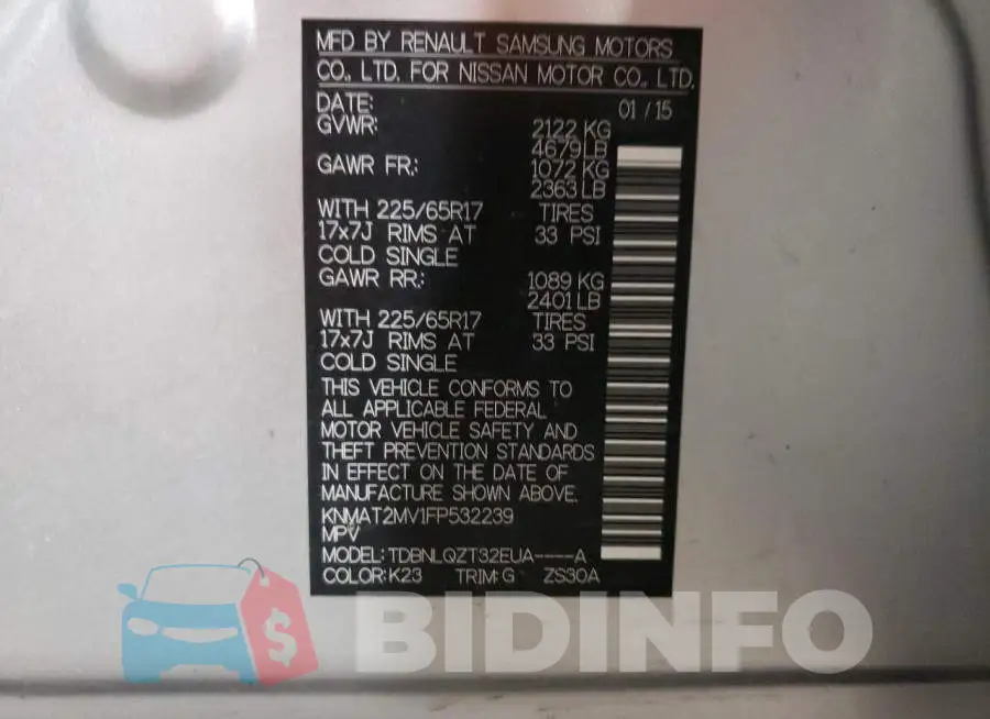 KNMAT2MV1FP532239 Photo# 13