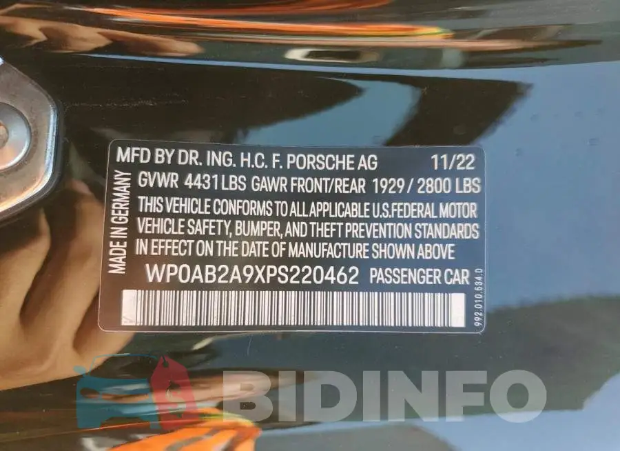 WP0AB2A9XPS220462 Photo# 12