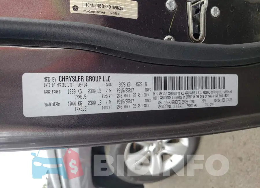 1C4NJRBB9FD169635 Photo# 12