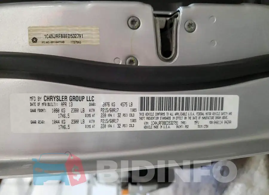 1C4NJRFB8ED532791 Photo# 12