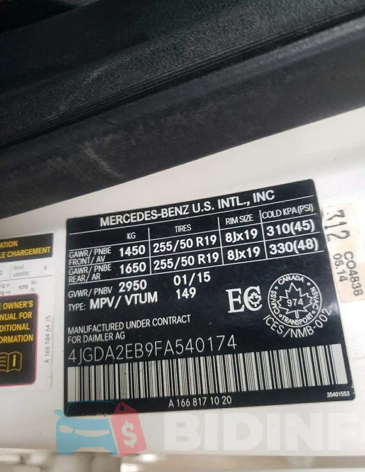 4JGDA2EB9FA540174 Photo# 13