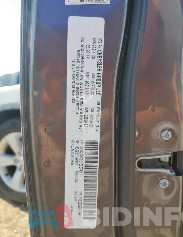 2C3CDXBG1EH262749 Photo# 12