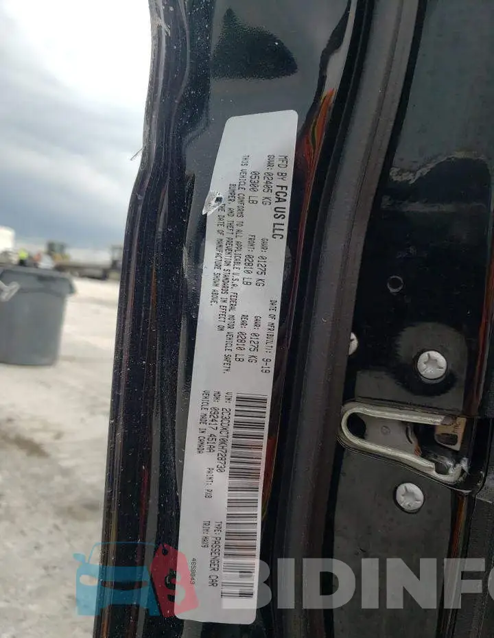 2C3CDXCT0KH728730 Photo# 12