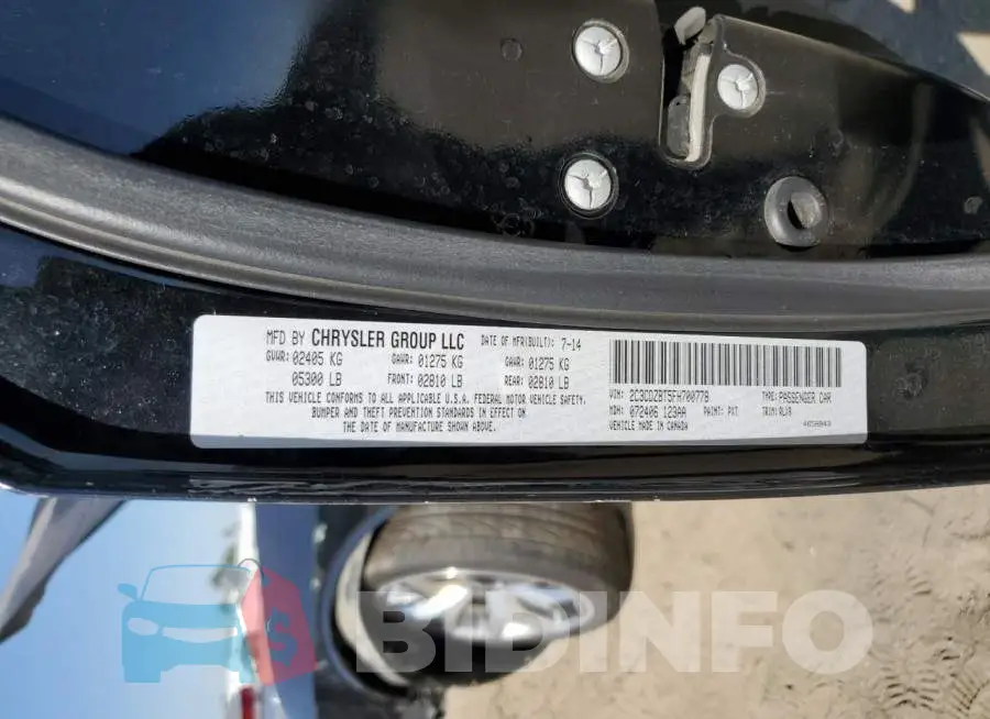 2C3CDZBT5FH700778 Photo# 13