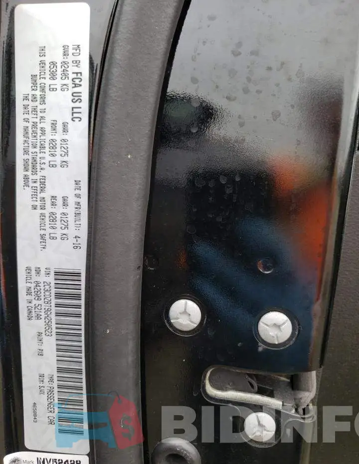 2C3CDZBT9GH250523 Photo# 12