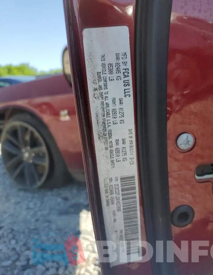 2C3CDZFJ3KH637098 Photo# 12