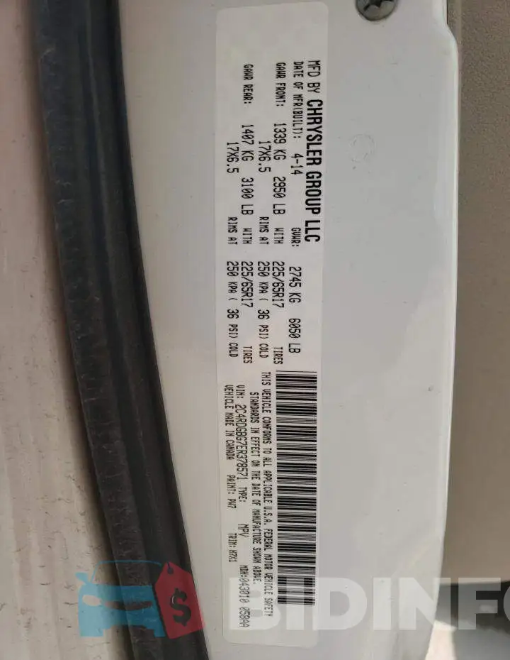2C4RDGBG7ER378571 Photo# 12