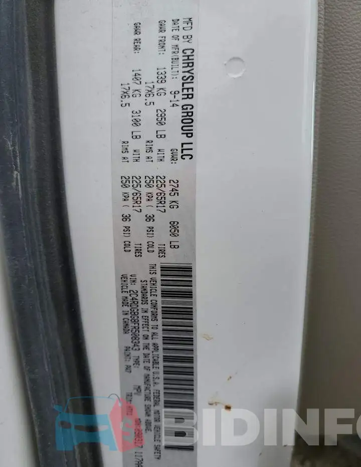 2C4RDGBG8FR508343 Photo# 13