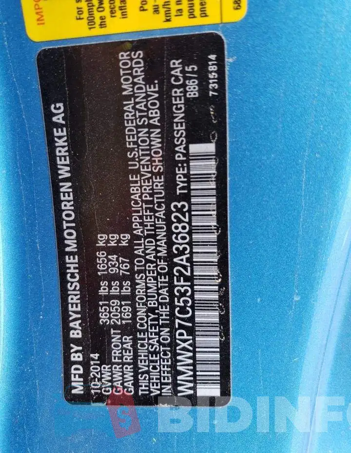 WMWXP7C53F2A36823 Photo# 13