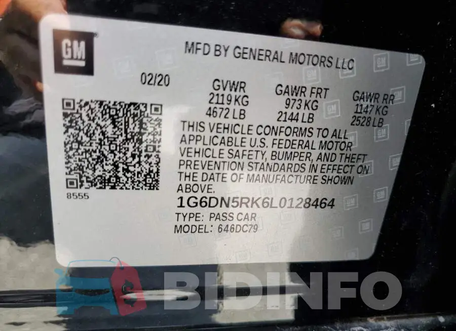 1G6DN5RK6L0128464 Photo# 12