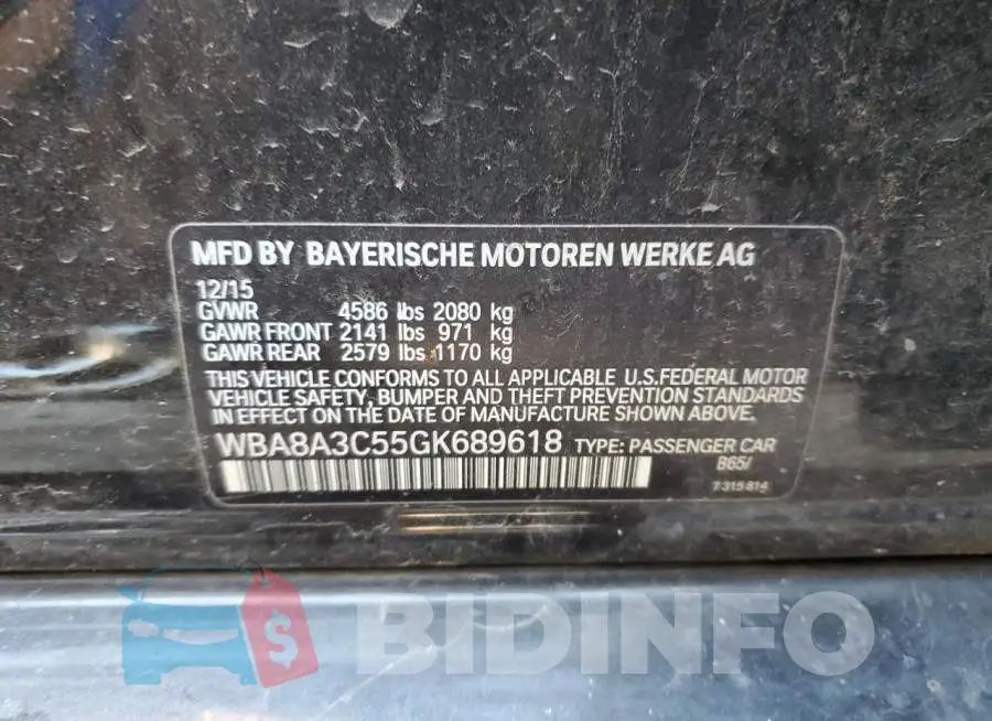 WBA8A3C55GK689618 Photo# 12