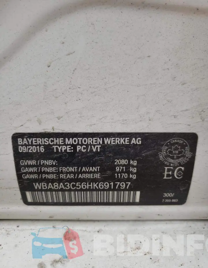 WBA8A3C56HK691797 Photo# 13