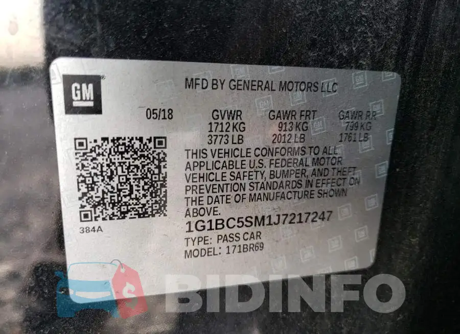 1G1BC5SM1J7217247 Photo# 13
