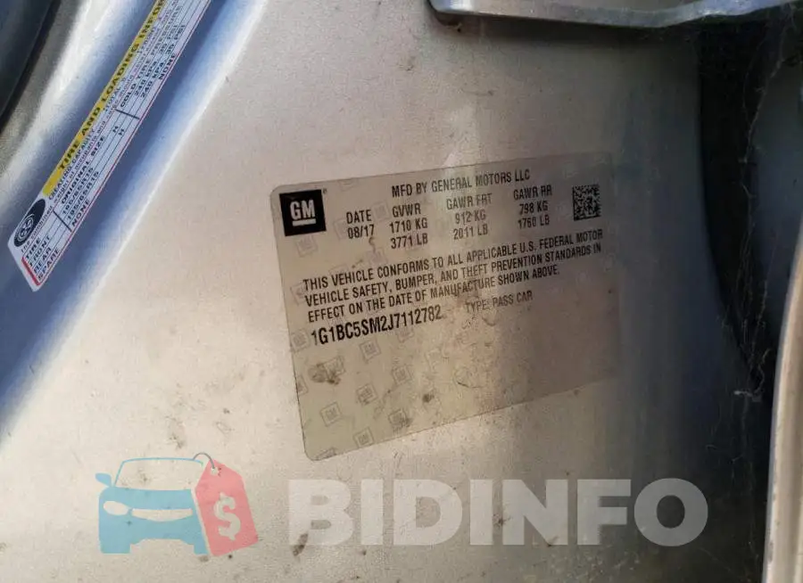 1G1BC5SM2J7112782 Photo# 10