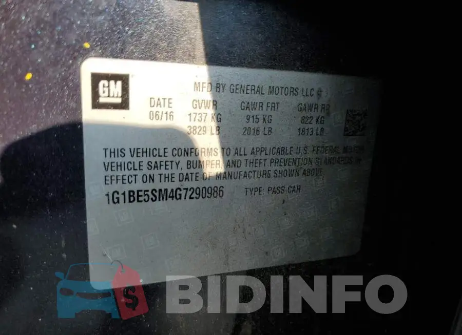 1G1BE5SM4G7290986 Photo# 12