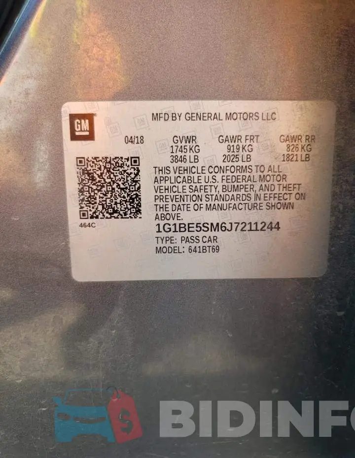 1G1BE5SM6J7211244 Photo# 12